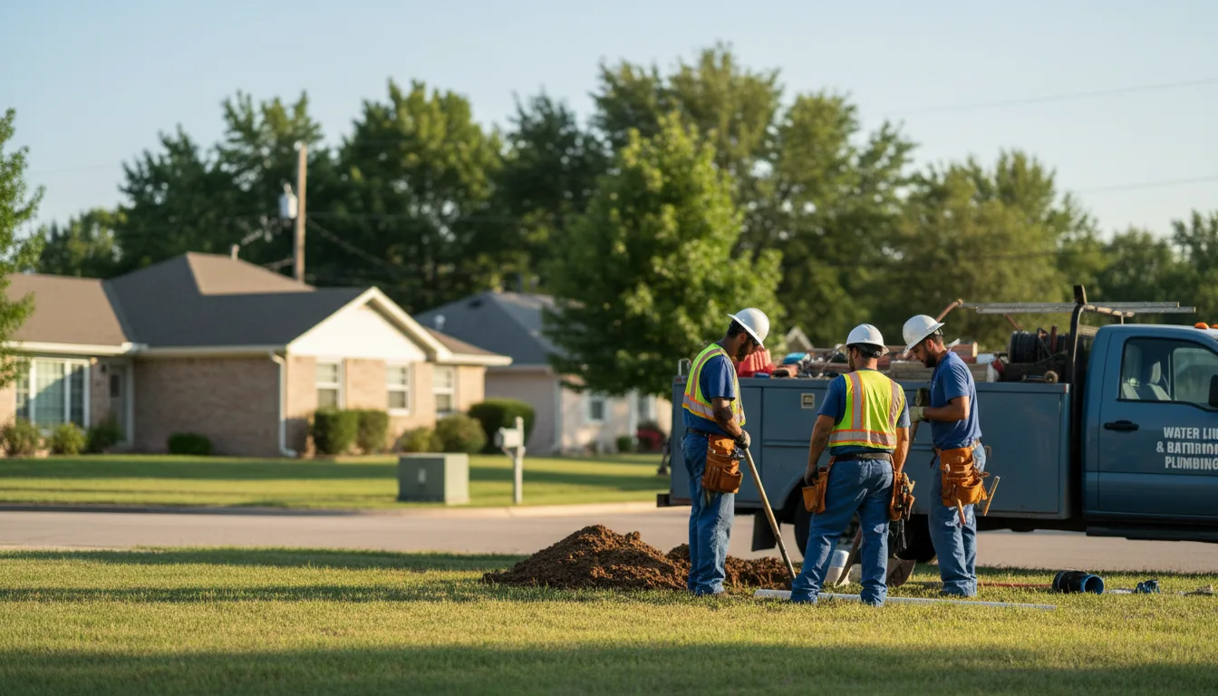 Residential water line and bathroom plumbing service in Samburg, TN